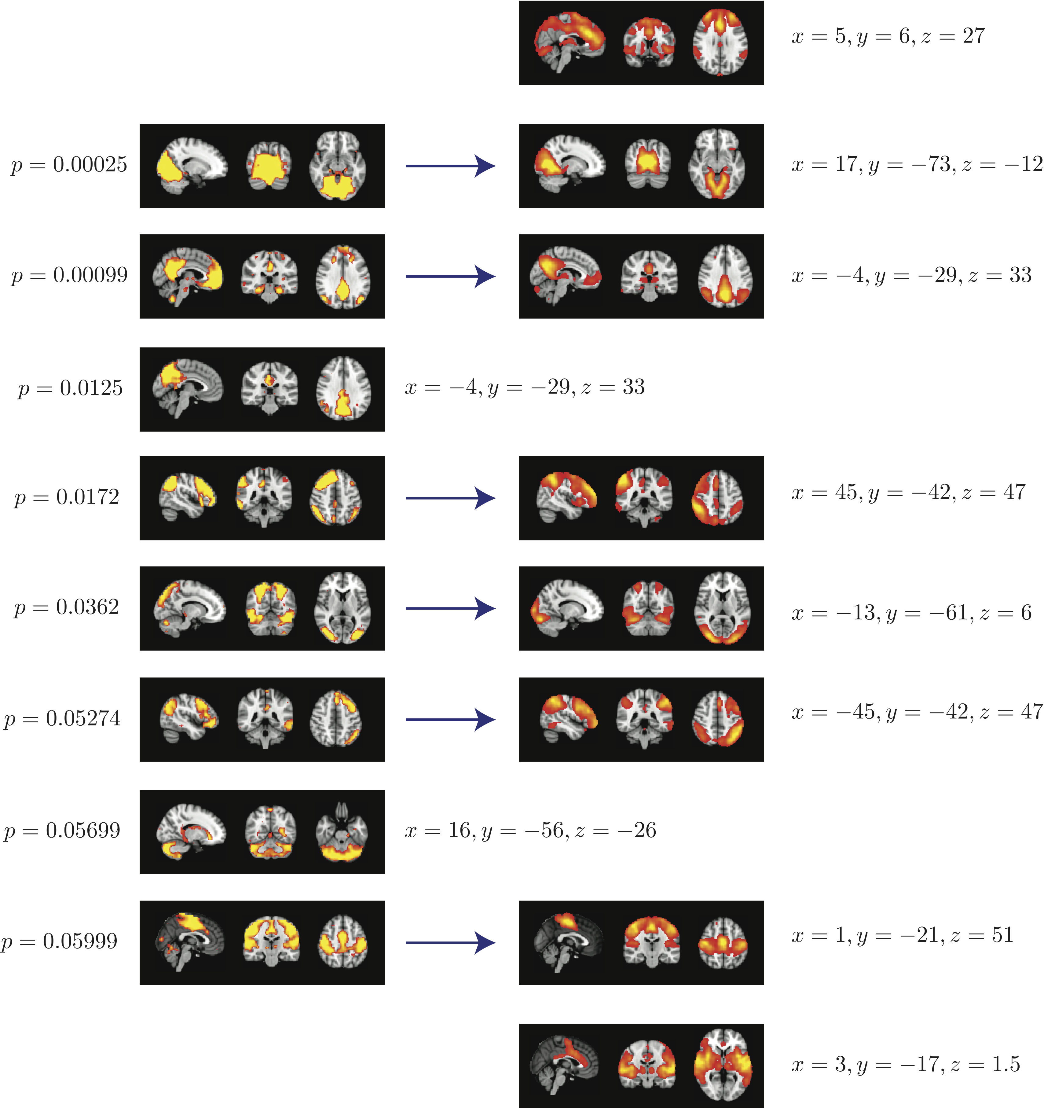 Top 8 high reproducibility maps
